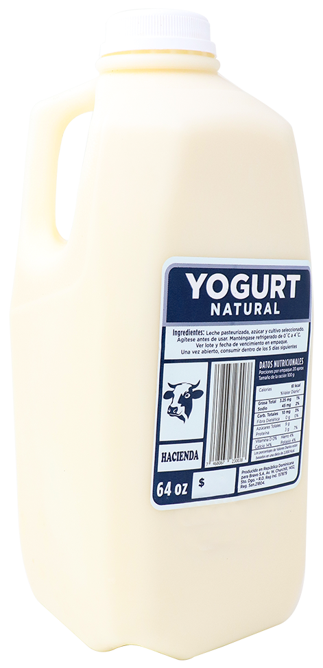 HACIENDA YOGURT NATURAL 64 OZ