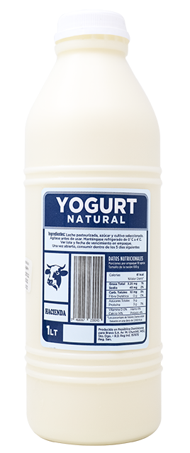 HACIENDA YOGURT NATURAL 1 LT