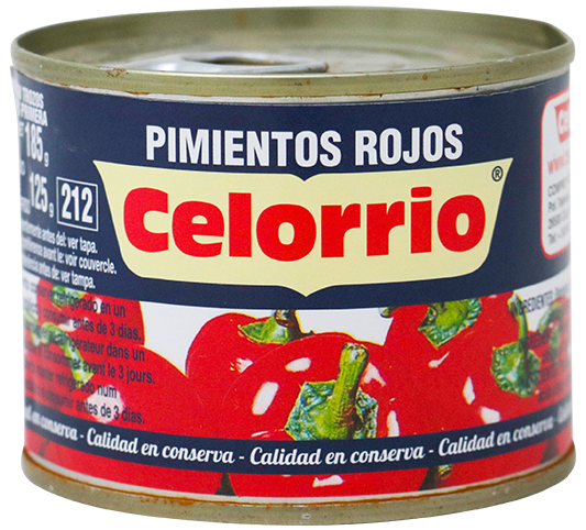 CELORRIO PIMIENTO ENTERO Y TROZOS 185 G