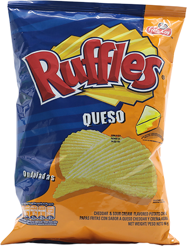 Frito Lay Ruffles Cheddar Mediano90 GR