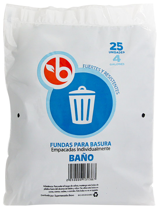 Bravo Fundas P/baños 4 GL25 UND
