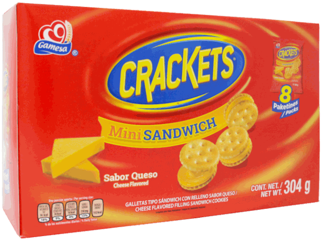 GAMESA MINICRACKETS QUESO (1 CJA DE 8 UND)