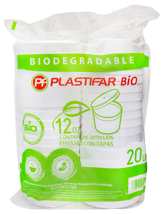 PLASTIFAR BOWL C/TAPA 12 OZ