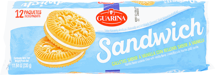 GUARINA GALLETA SANDWICH VAINILLA 12 PAQ