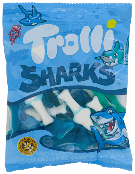 TROLLI CARAMELOS MINI SHARK 100 GR