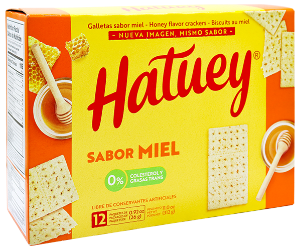 HATUEY GALLETAS SODA HONEY GRAHAM 15 OZ