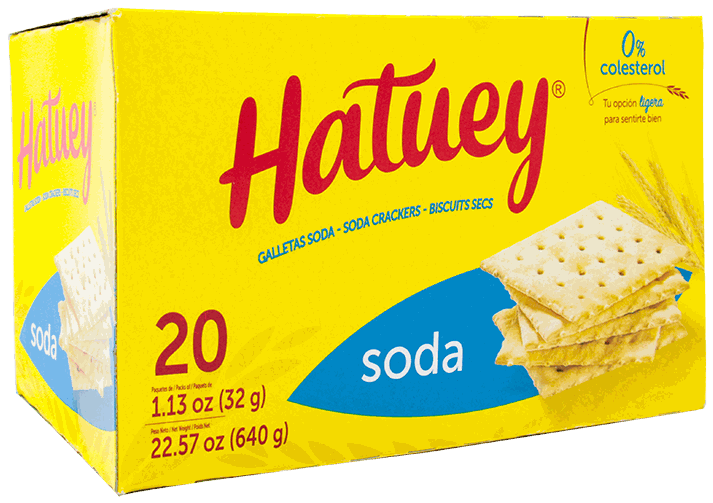HATUEY GALLETAS SODA S/SAL 20 PAQ