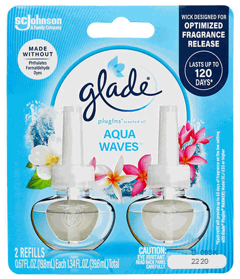 GLADE AQUA WASES 2/1 REFILL 1.34OZ