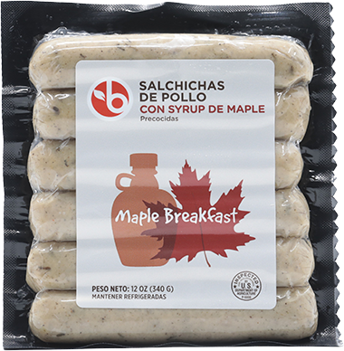 Bravo Salchichas De Pollo Con Syrup De Maple12 OZ