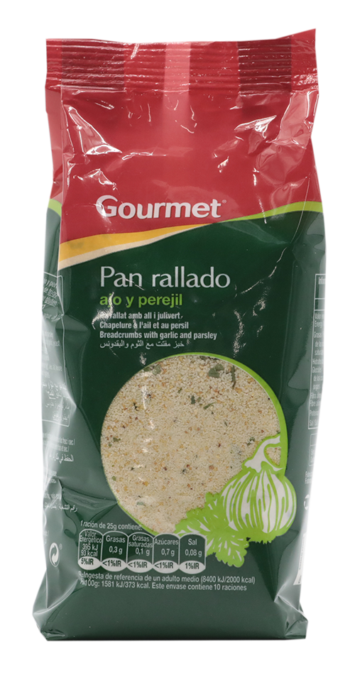 Gourmet Pan Rallado Ajo Perejil250 GR
