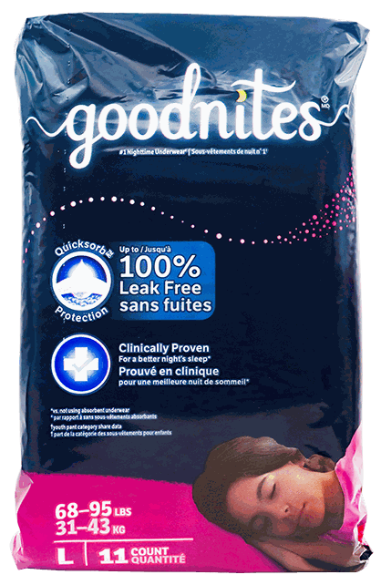 HUGGIES GOODNITES JUMBO L GIRL 11/1
