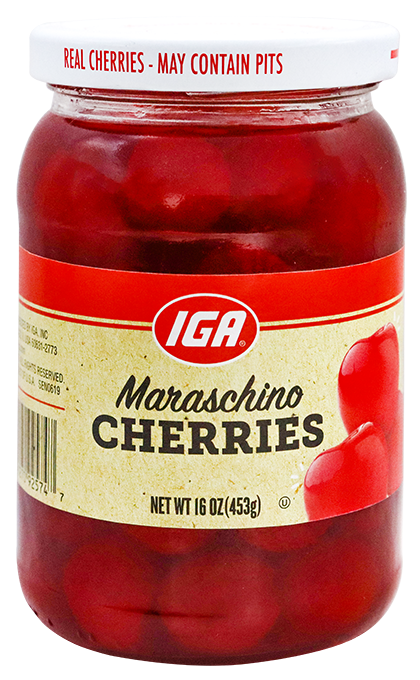 Iga Red Maraschino Cherry16 OZ