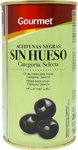 Gourmet Aceitunas Negra S/h350 GR