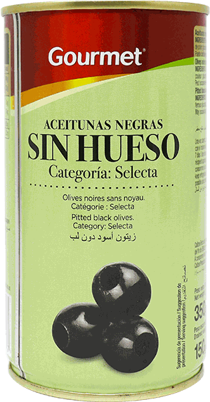 GOURMET ACEITUNAS NEGRA S/H 350 GR