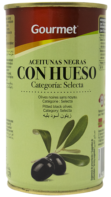 GOURMET ACEITUNAS NEGRA 350 GR
