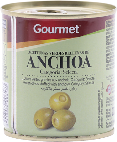 Gourmet Aceitunas Rell Anchoa200 GR