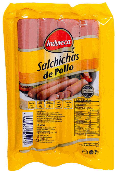 INDUVECA SALCHICHA DE POLLO 8 UN