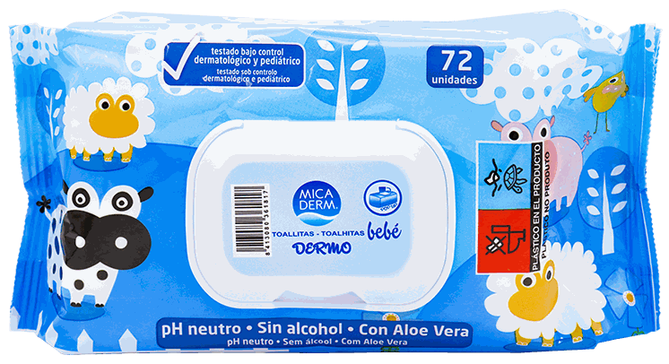 Micaderm Toallas P/bebe72 UND
