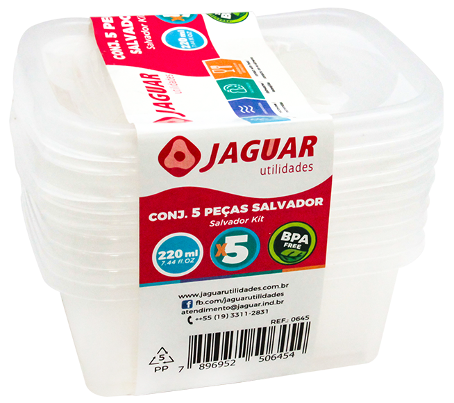 JAG ENVASE PLASTICO RECTAN..5PZ 0645