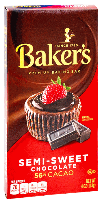 BAKER SEMI SWEET CHOCO 4 OZ