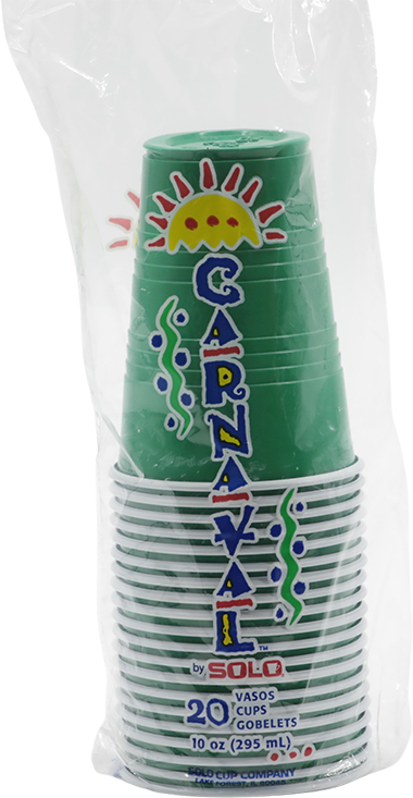 Solo Carnaval Vaso Verde #1020 UND