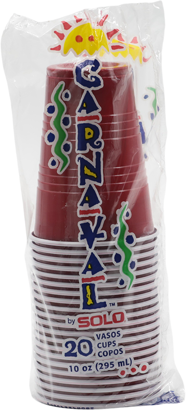 Solo Carnaval Vaso Rojo #1020 UND