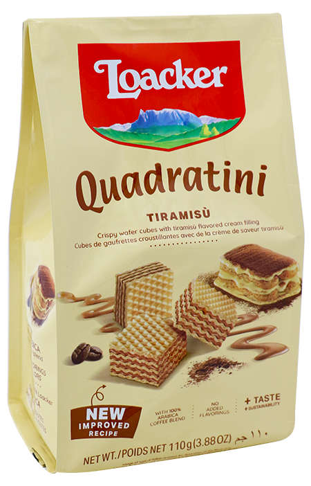 LOACKER QUADRATINI TIRAMISU 110 GR