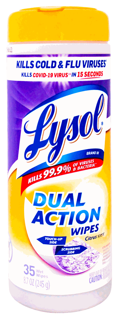 LYSOL WIPES CITRUS DUAL ACTION 35/1