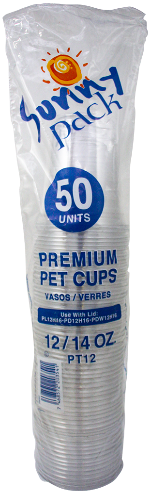 PLASTIFAR SUNNY PACK VASO PET #12 50/1