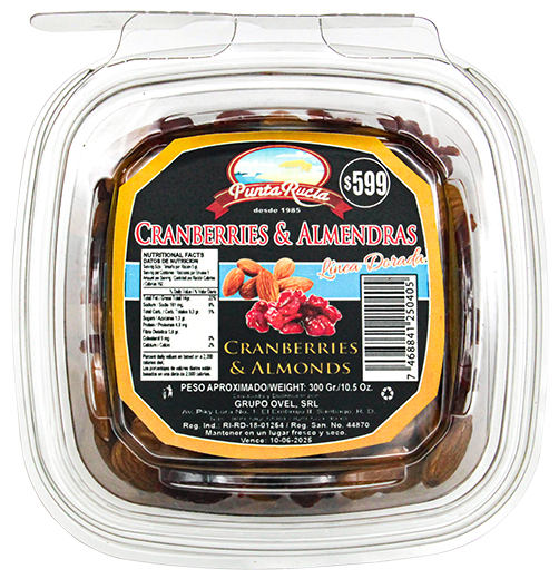PUNTA RUCIA CRANBERRIES ALMENDR 300 GR