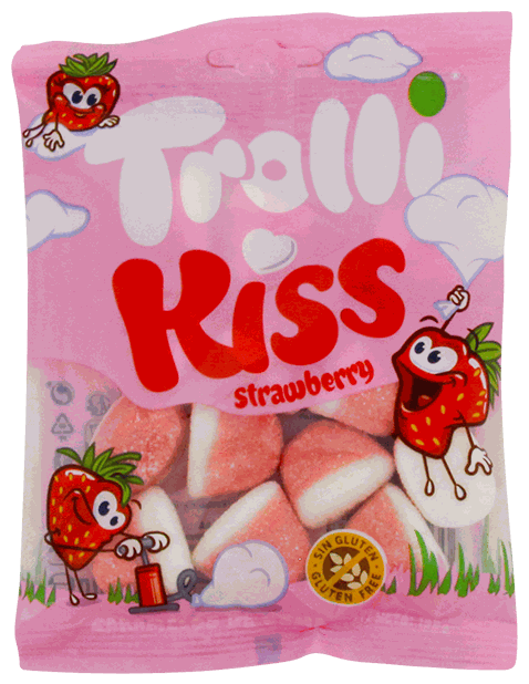 TROLLI CARAMELOS BESOS FRESA 100 GR