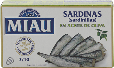 MIAU SARDINILLA ACEITE OLIVA 85 GR