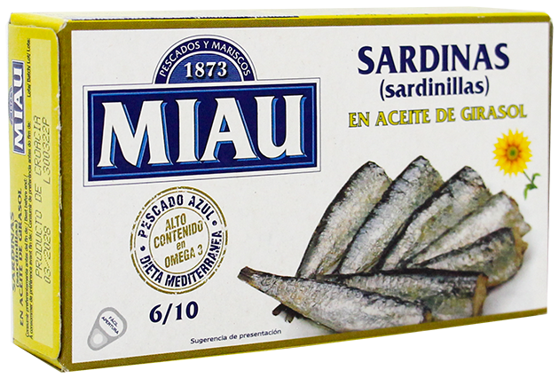 MIAU SARDINILLA ACEITE GIRASOL 90 GR