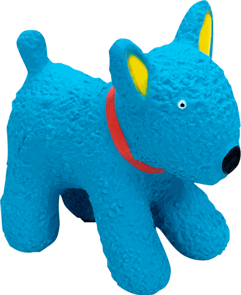 COASTAL JUGUETE LATEX PERRO AZUL 4 PULG