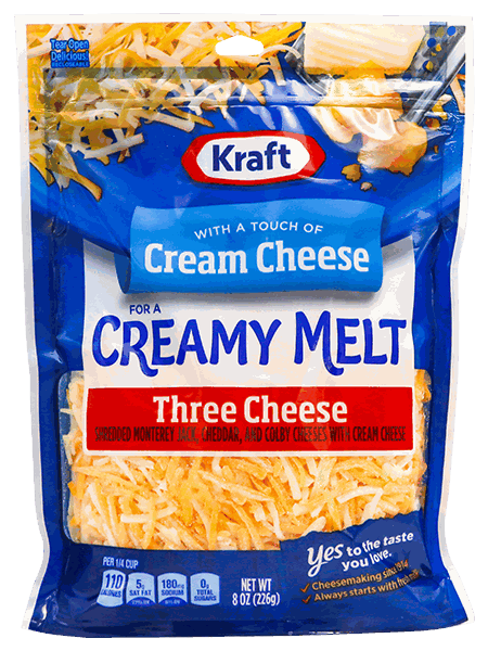 KRAFT CHEESE THREE W/PHILA 8 OZ