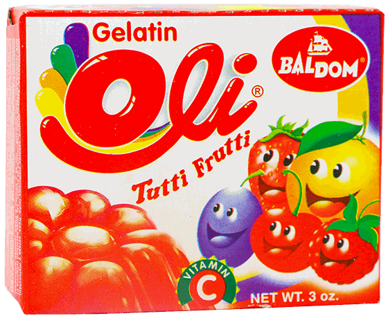 OLI GELATINA TUTTI FRUTTI 3 OZ