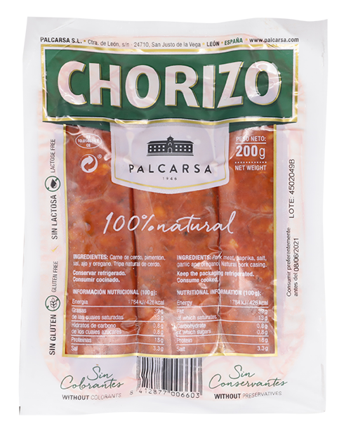 Palcarsa Chorizo 3 Un200 GR