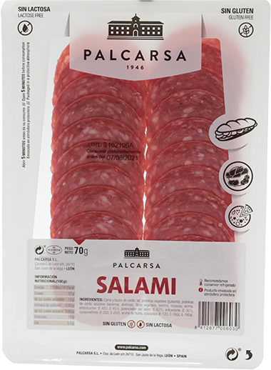PALCARSA SALAMI EXTRA LONCHAS 70 GR