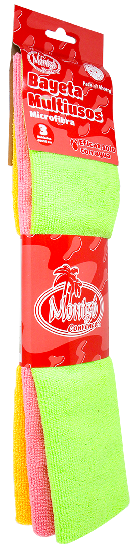 PAÑO MULTIUSO MICROFIL COLORES NEON 3PZ*
