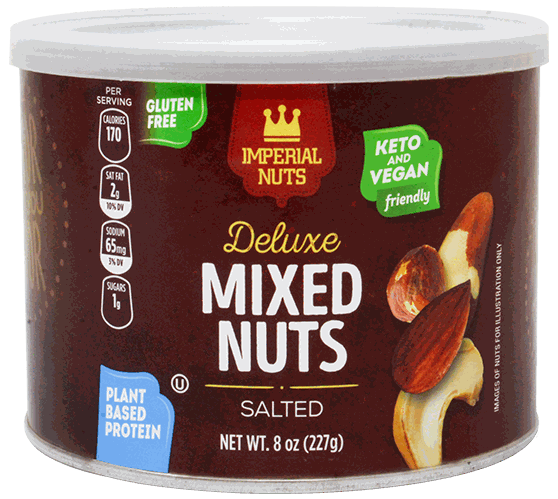 IMPERIAL MIX NUTS SALTED DELUXE 8 OZ