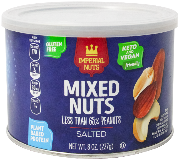 IMPERIAL MIX NUTS ROSTED SALTED 8 OZ
