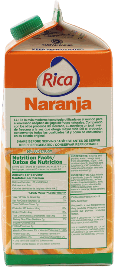 Jugo De Naranja Rica 59 OZ - Precio en RD | SupermercadosRD