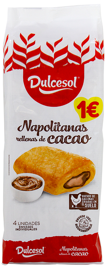 Dulcesol Napolitanas Choco 6 Un240 GR