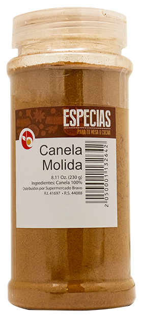 BRAVO CANELA MOLIDA FRASCO 230 GR