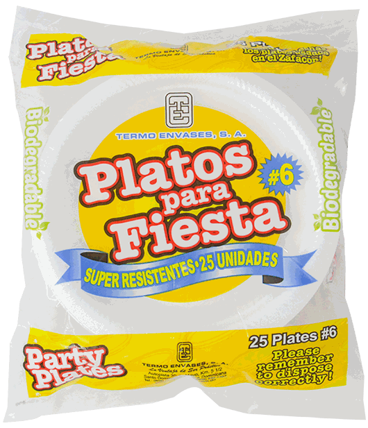 TERMO ENVASES PLATO PARTY #6 25/1