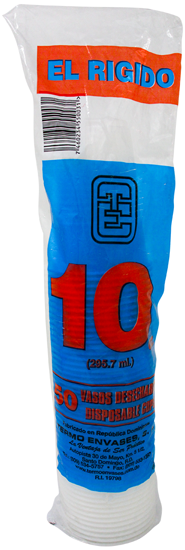 Termo Envases Vaso Rigido 10 Oz50 UND