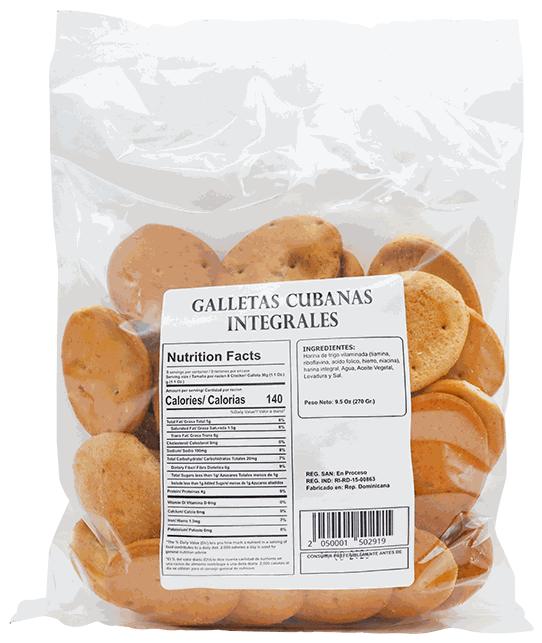 GALLETAS CUBANAS INTEGRALES 270 GR
