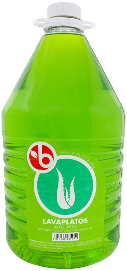 BRAVO LAVAPLATOS LIQ. ALOE 1 GL