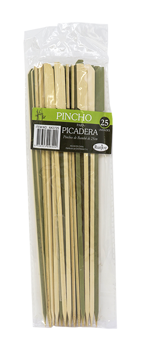 PINCHO BAMBU 25 PZ /BROCHETA AK071-25
