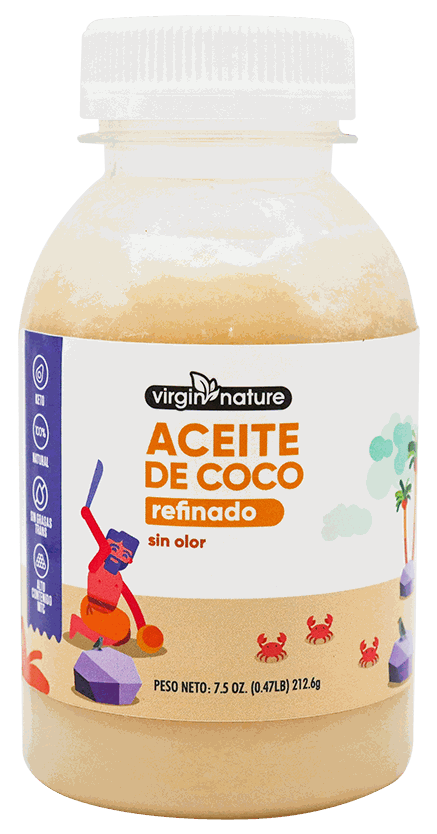 VIRGIN NAT ACEITE COCO REFINADO 7.5 OZ